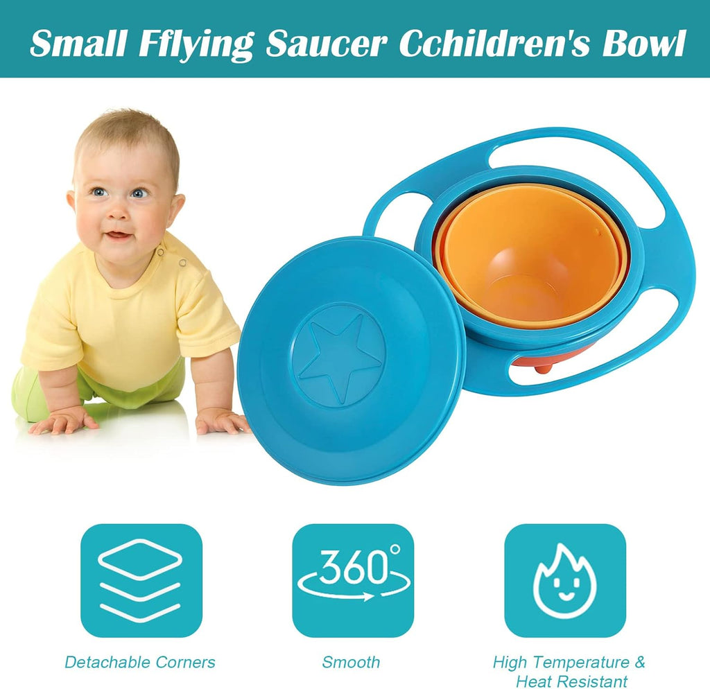 Rotating 360-degree kids' accessory tray with colorful compartments for organizing toys and small items.