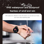 D18 Smart Watch displaying digital time and fitness tracking features on a sleek black strap.