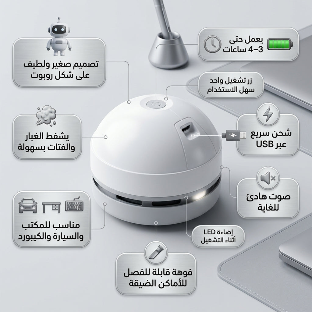 • منظف روبوت للمكتب