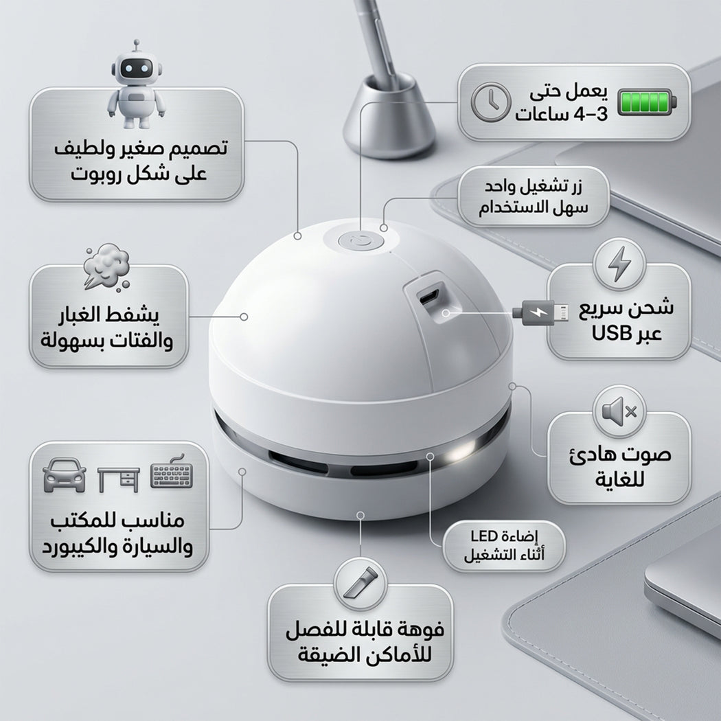 • منظف روبوت للمكتب