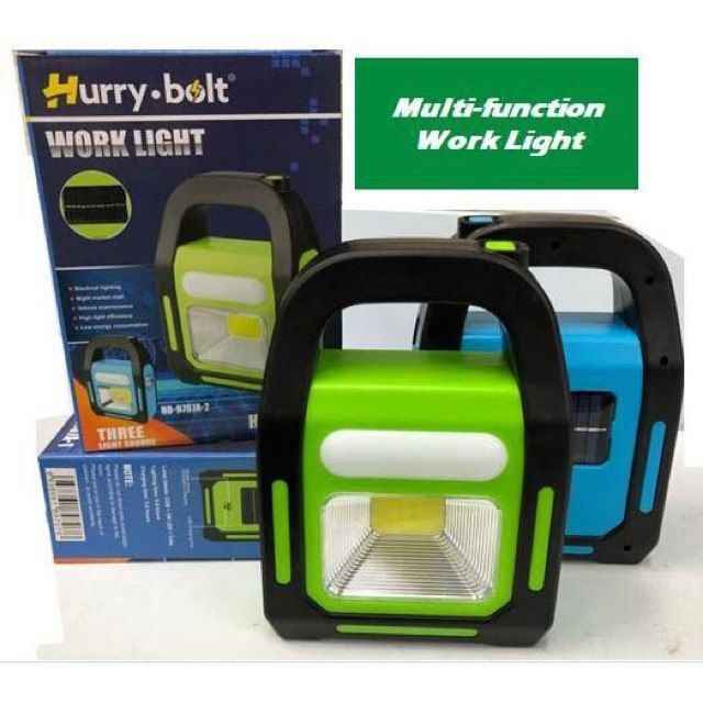 Outdoor solar flashlight with integrated power bank, compact design, and adjustable handle for outdoor lighting and charging.