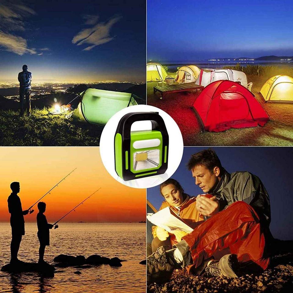 Solar-powered outdoor flashlight with built-in power bank, featuring durable design and LED lighting for outdoor use.