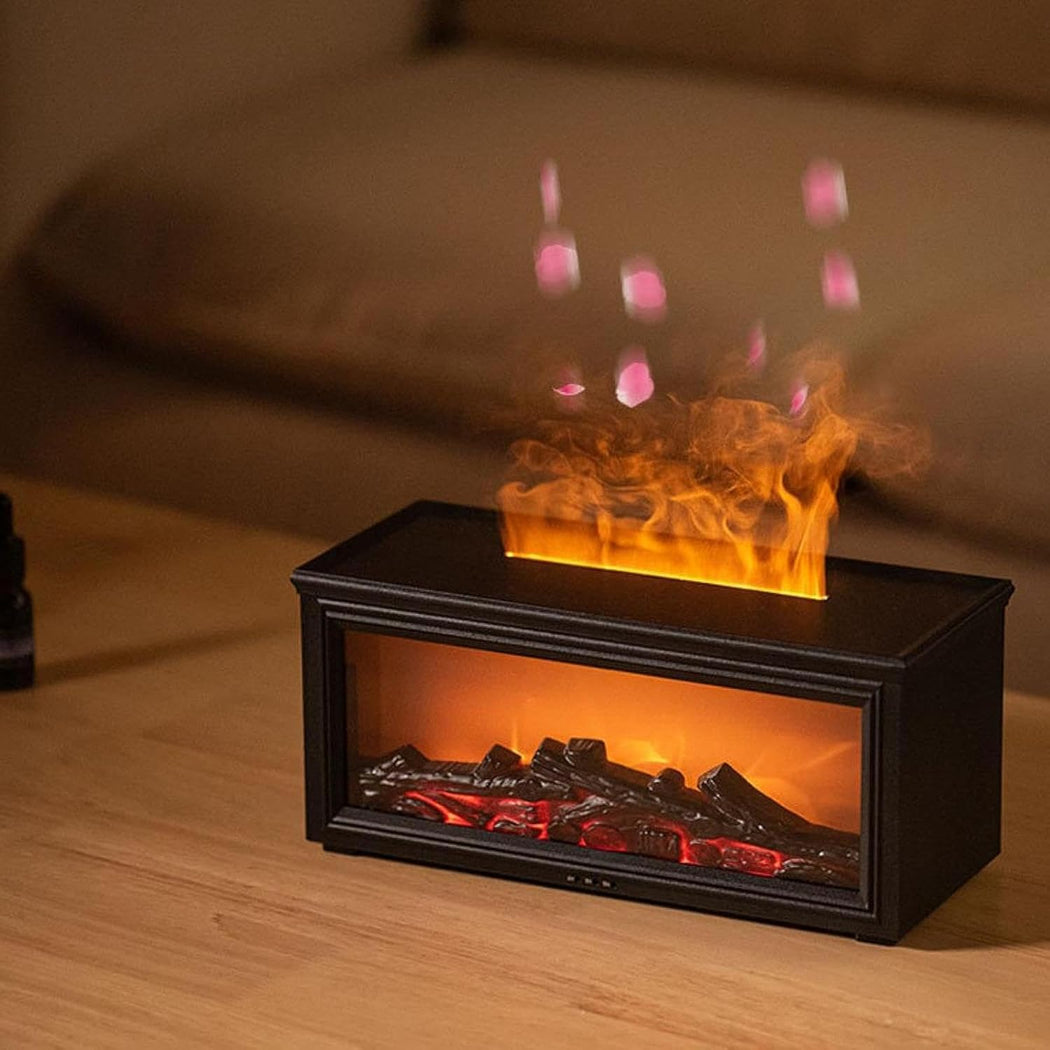 فواحة ديكور أنيقة مع تصميم مدفأة 3D