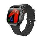 Smart watch X10 Ultra 3 with curved screen, black band, and digital display showing time and health metrics.