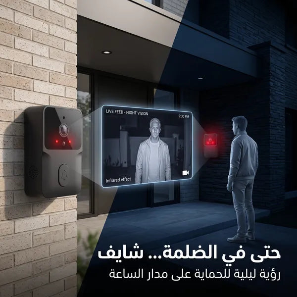 كاميرا جرس الباب ضمان عام