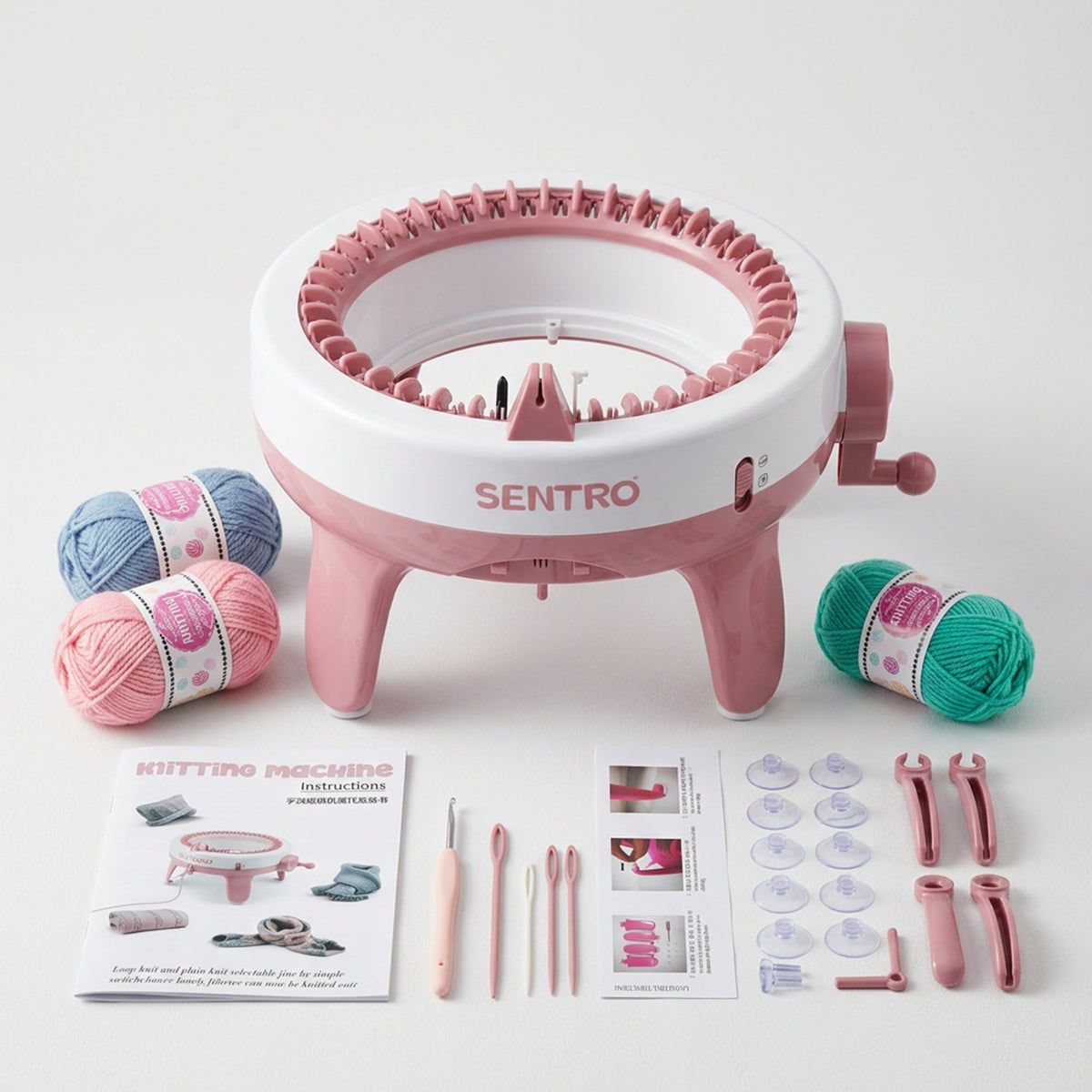 Handheld knitting machine for making sweaters, hats, socks, and scarves, suitable for adults and children, by سوق الأمانة.