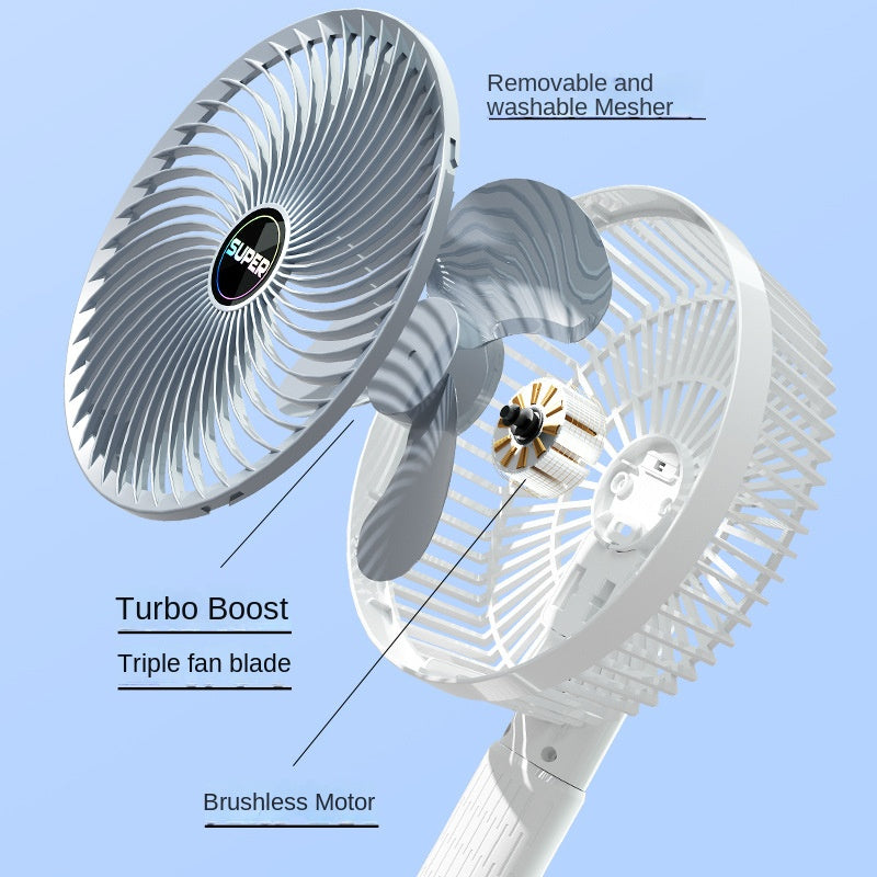 Portable 2-in-1 clip fan with adjustable head, compact design, ideal for personal cooling, branded by سوق كوم.