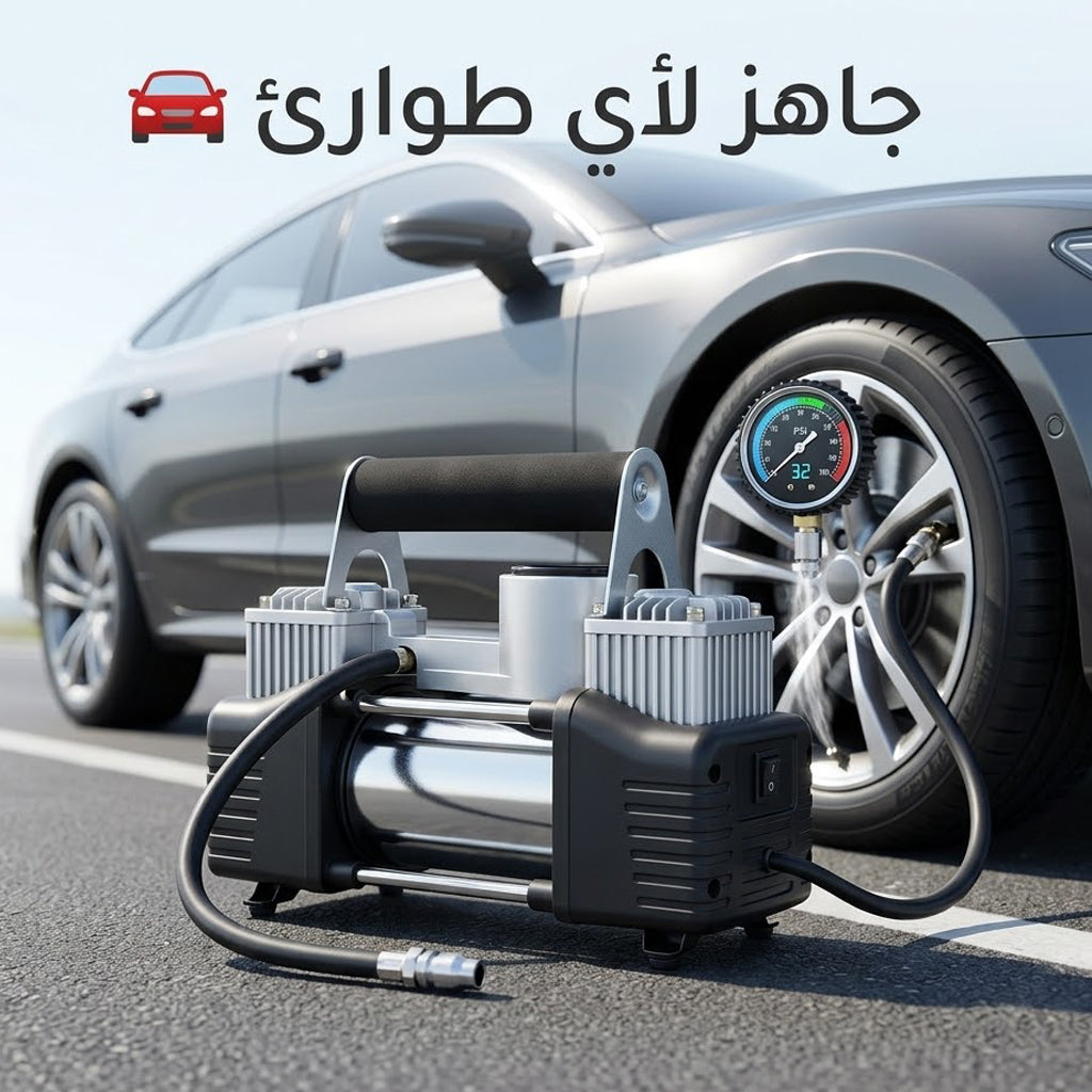 عرض كمبروسر الجمل 2 بستم + مكنسة كهربائية لاسلكية للسيارة