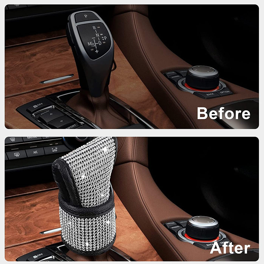 Car gear shift stick cover from سوق كوم, stylish accessory for automatic transmission gear lever in a vehicle.