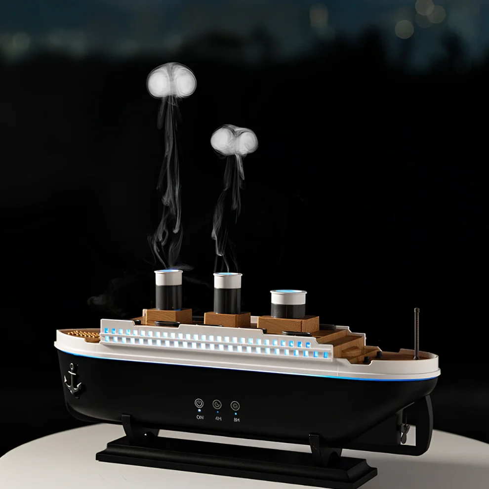 Car air freshener "سفينه" from سوق كوم, a vehicle fragrance and cleaner with a sleek ship design visible in the image.