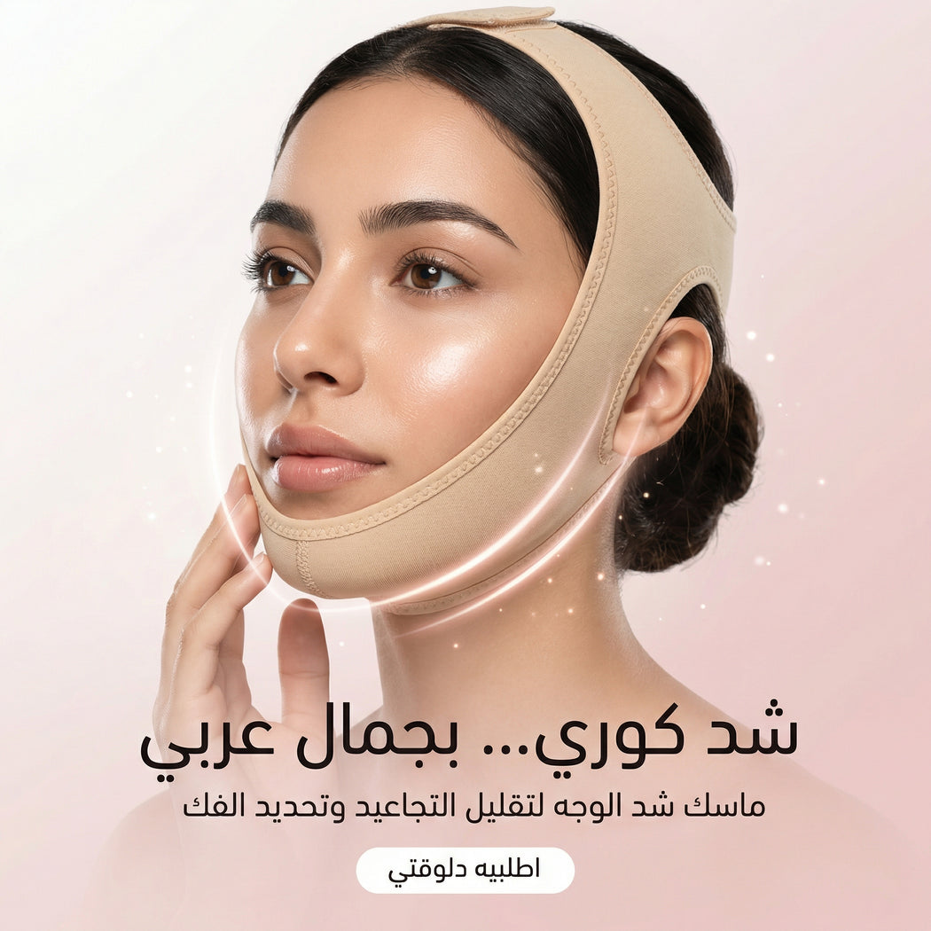 مشد الوجه والفك الكوري باللون البيج من نيوبرين المرن