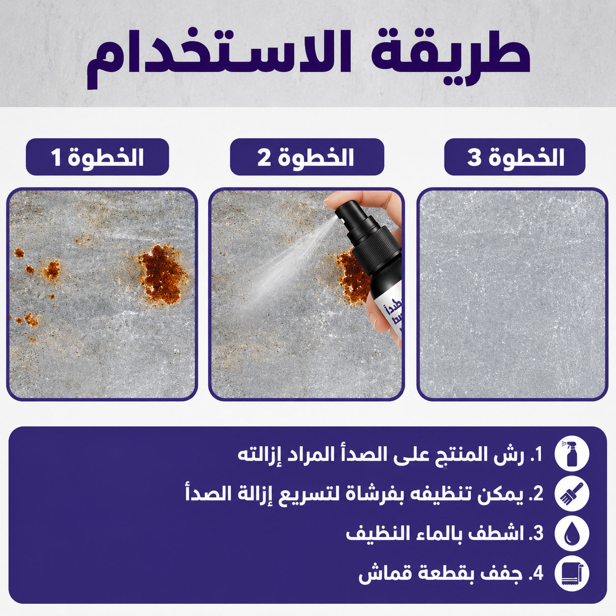 عرض قطعتين بخاخ مزيل فوري الصدا متعدد الاغراض