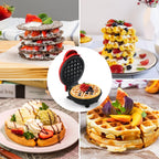 Electric waffle maker from سوق كوم with non-stick plates and adjustable temperature controls for perfect waffles.