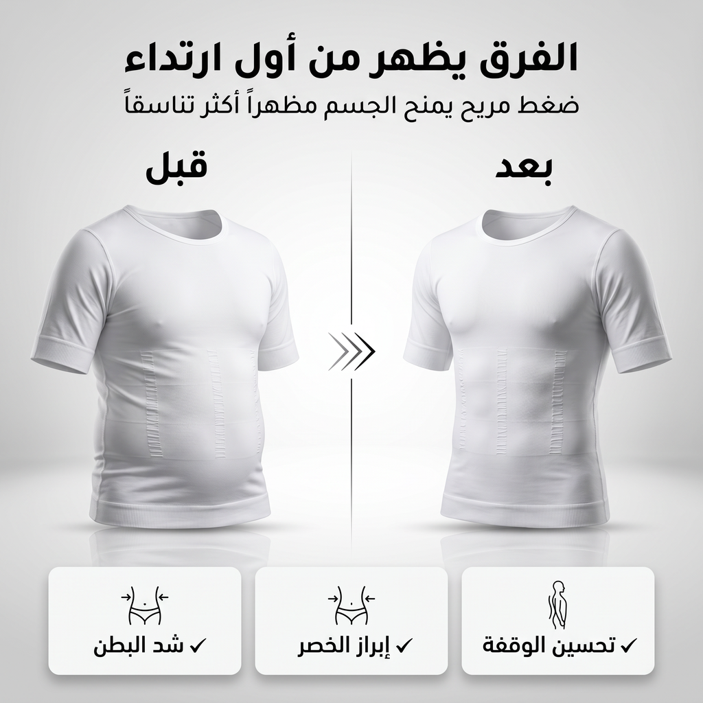 مشد الجسم للرجال باكمام قصيرة ٢XL
