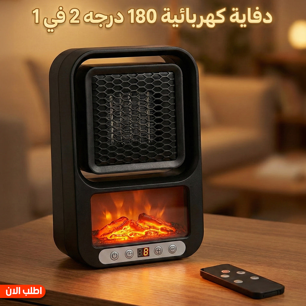 • دفاية كهربائية 180 درجه 2 في 1
