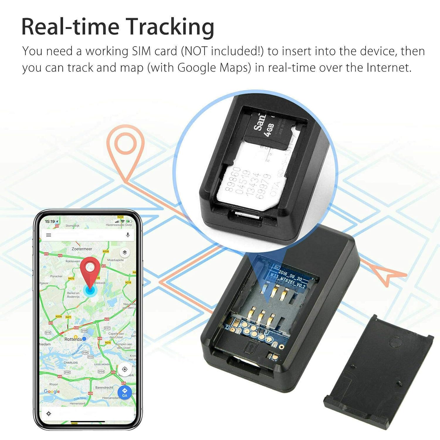 عرض قطعتين Mini GPS Tracker