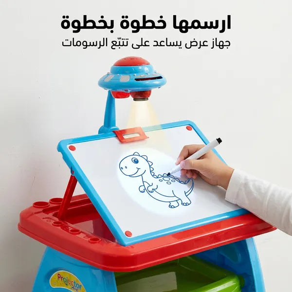لعبة لوحة جهاز عرض ضوئي تعليمي برسومات كرتونية للأطفال