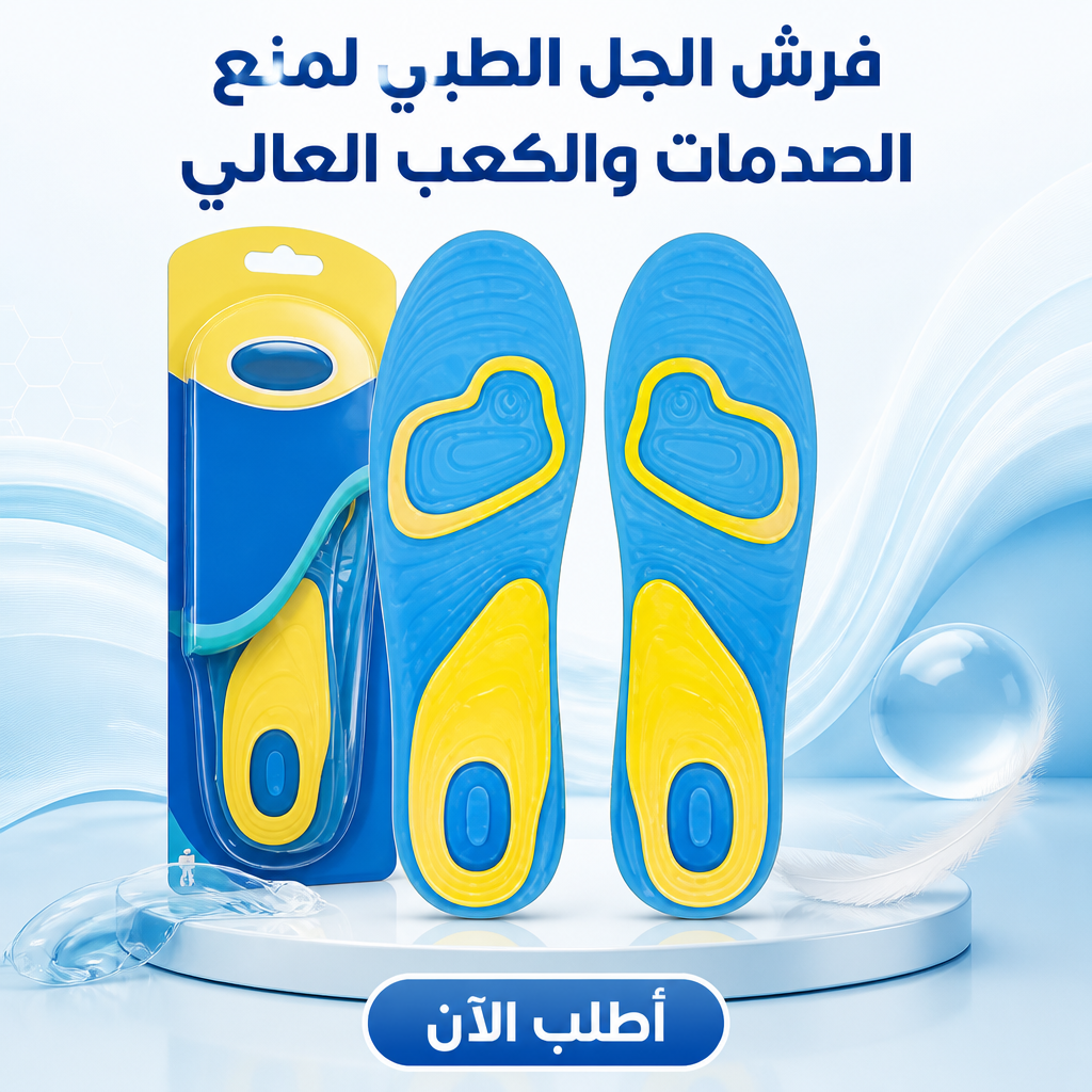 فرش جل طبي أزرق لدعم القدمين ومنع الصدمات