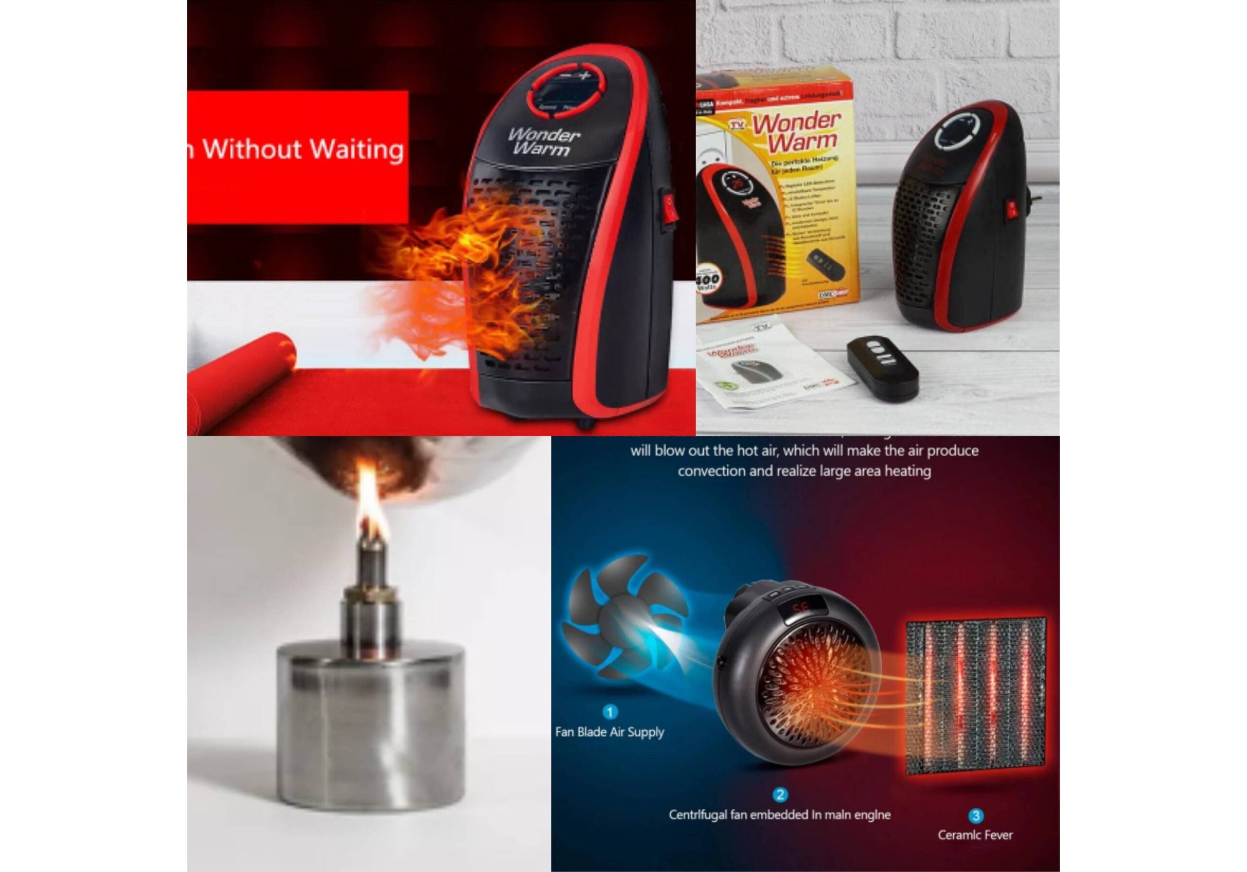 Modern Wonder Warm electric heater from سوق كوم, compact design ideal for home heating, shown in a well-lit room setting.