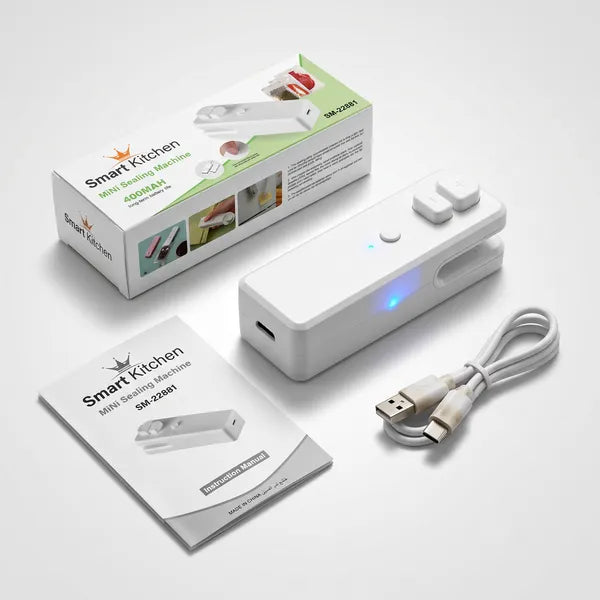 جهاز لحام وإغلاق الأكياس الحراري المحمول (قابل للشحن USB)