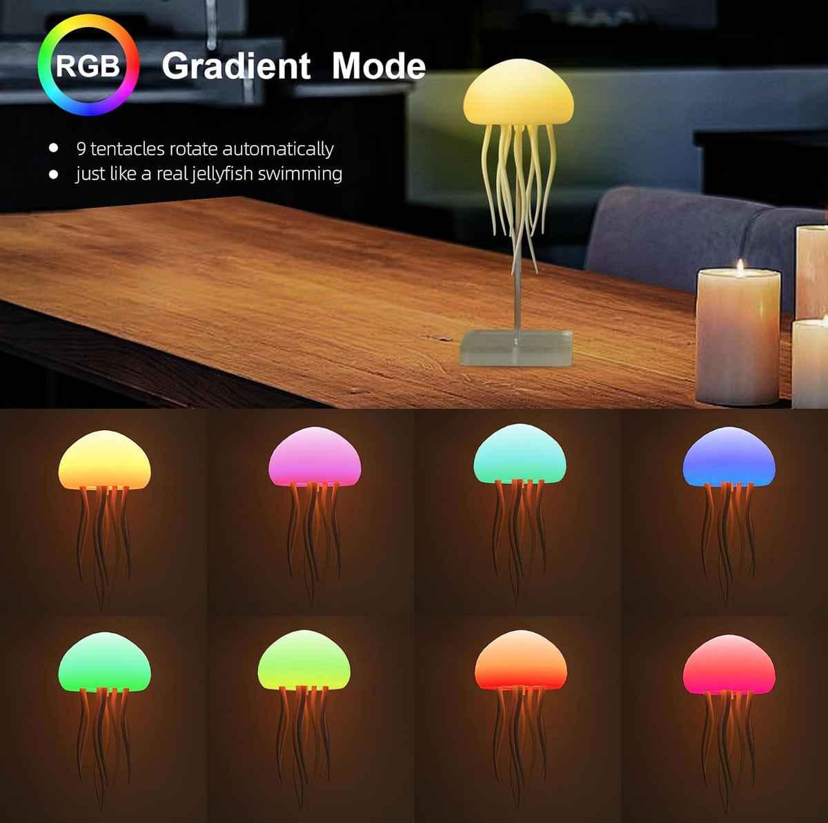 Colorful, illuminated jellyfish gift from سوق كوم, showcasing a luminous, decorative jellyfish figure perfect for gifting.