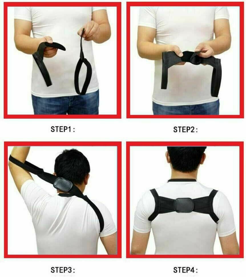 Medical back support belt from سوق كوم, adjustable ergonomic design for pain relief and posture support.