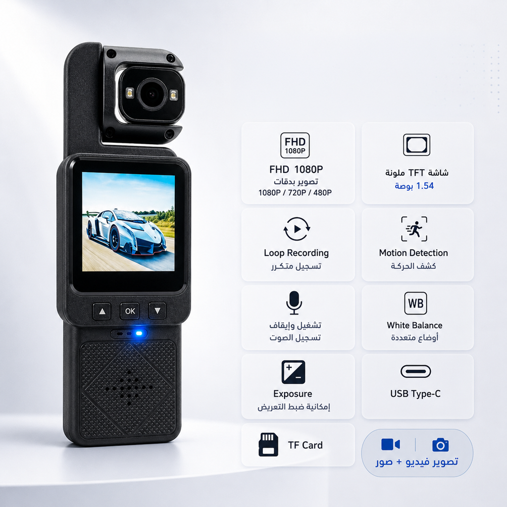 كاميرا تصوير فلوجز حديثة بدقة FHD 1080P ورؤية ليلية