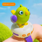 Colorful talking bird toy from سوق كوم, an interactive and playful stuffed animal game for children.