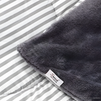 • لحاف شتوي فرو دبل فيس Gray Striped 220*235cm