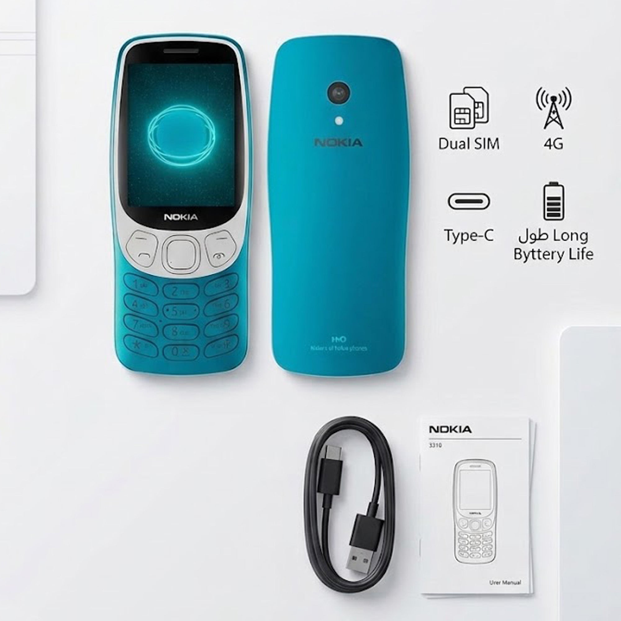 "	Nokia 3210 Dual Sim Phone        عرض قطعتين"
