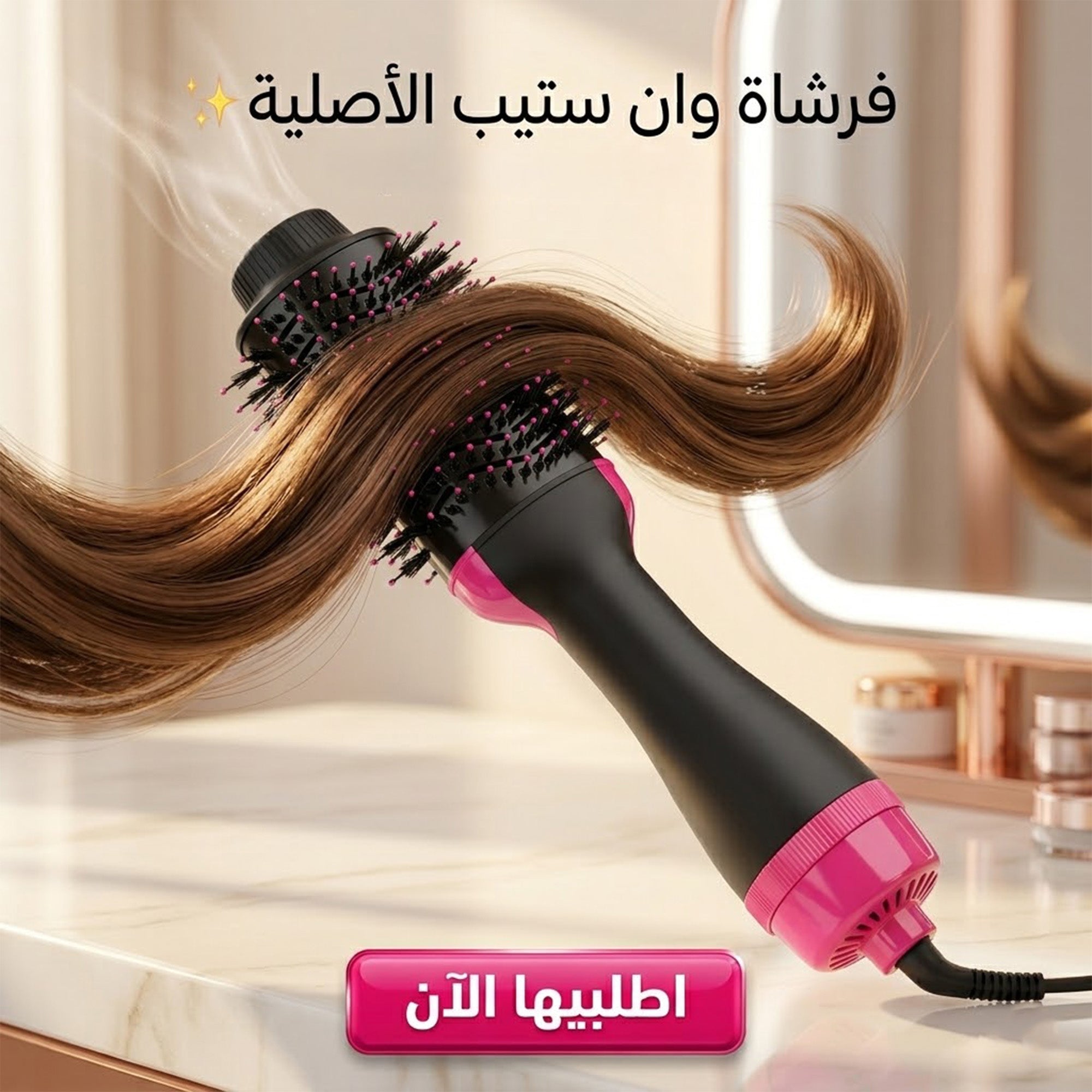 Original One Step brush from سوق كوم, a popular hair styling tool with a sleek handle and bristles, used for quick hair styling.