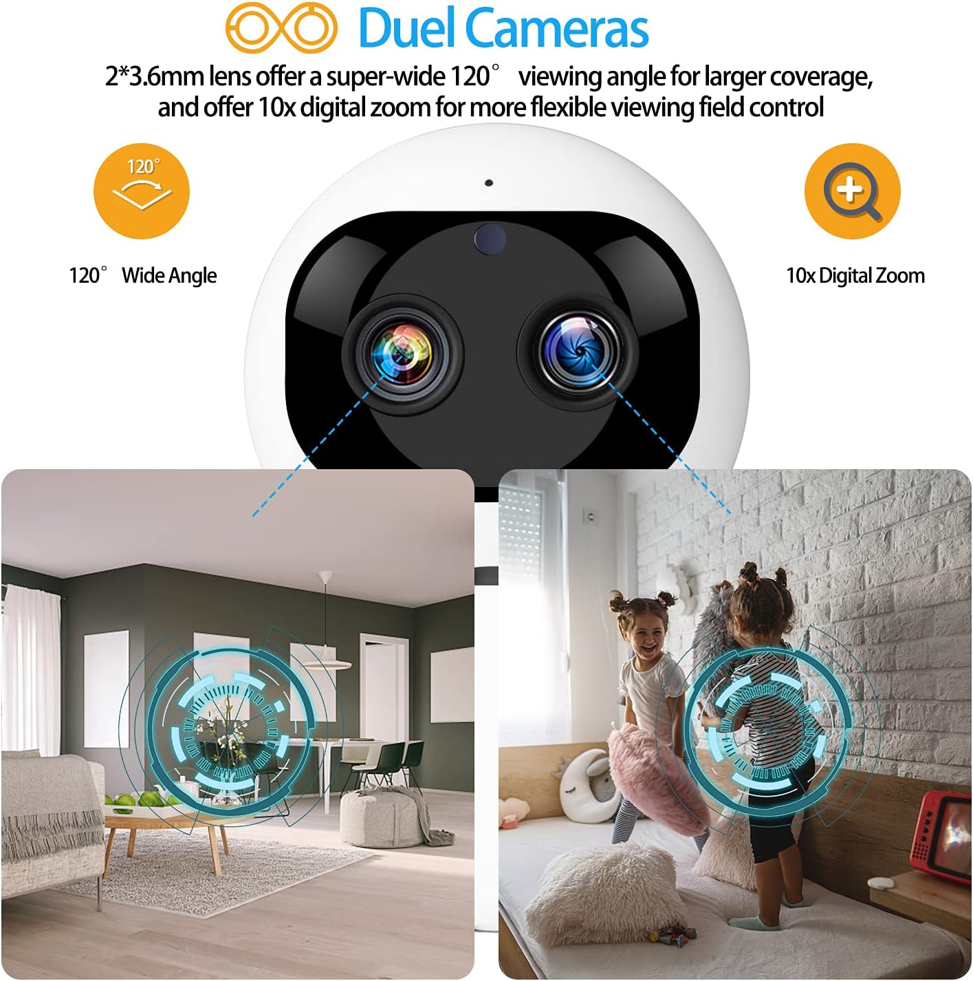 "	WiFi  Smart Camera HD 2mp 1080P Full HD"