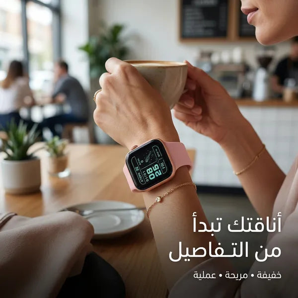 ساعة يد ذكية بشاشة كاملة
