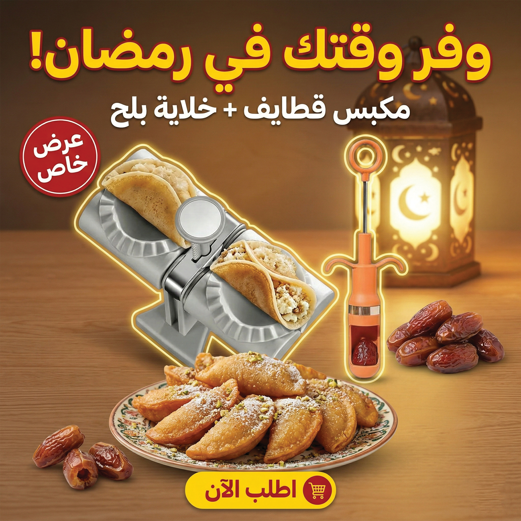 • عرض مكبس قطايف اوتوماتيك + خلاية البلح و الزيتون