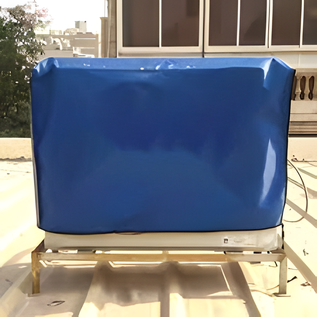 External 3-horsepower air conditioning unit cover for garden equipment, designed for outdoor use and durable protection.