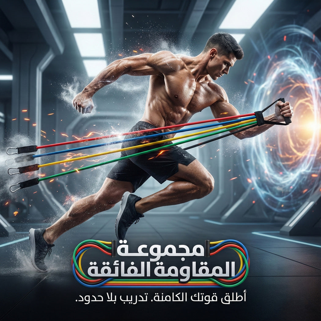 أحزمة لاتكس طبيعية بدرجات مقاومة متعددة للتمارين المنزلية والجيم
