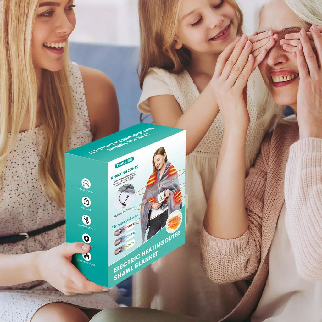 Electric heated blanket from سوق الأمانة, showcasing soft fabric and adjustable temperature controls for cozy comfort.