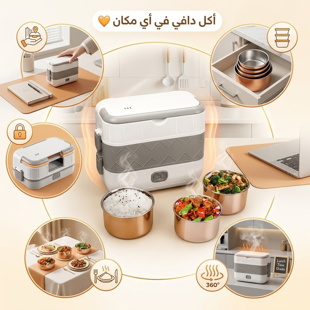 لانش بوكس كهربائي 4 في 1