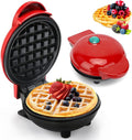 Electric waffle maker from سوق كوم with a non-stick cooking surface and control knob, ready for making golden waffles.