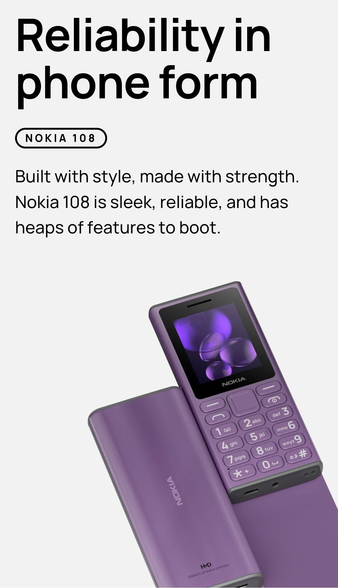 "	Nokia 108 Dual Sim Phone"