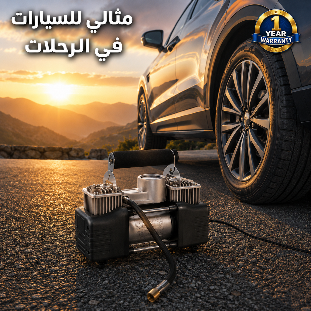 وصلات نفخ متعددة مع كمبروسر هواء للسيارات والدراجات
