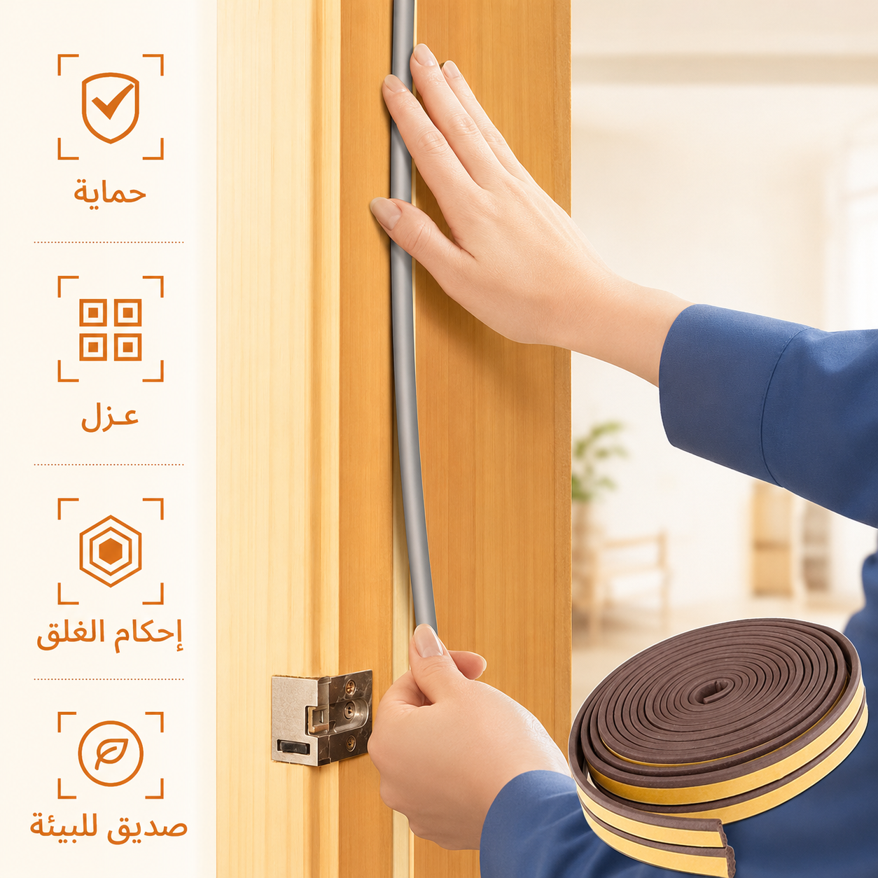 عرض 3 قطع عازل الغبار و الصوت 3 متر مزدوج - 6 متر