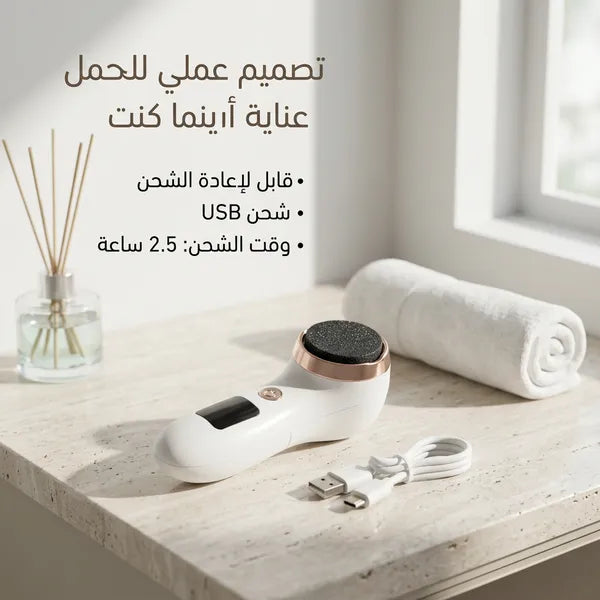 أدوات باديكير منزلية: جهاز كهربائي للعناية بالقدمين وإزالة الجلد الميت ومسامير القدم (الكالو)