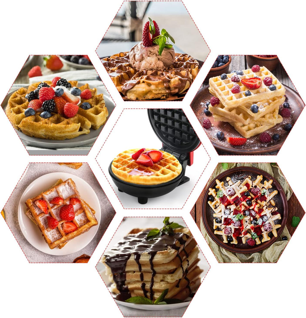 Electric waffle maker from سوق كوم, featuring non-stick plates and compact design for easy home use.