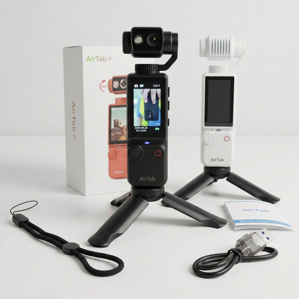 AirTab POCKET 4 4K fixed camera by سوق الأمانة, lightweight, portable, ideal for professional filming with easy operation.