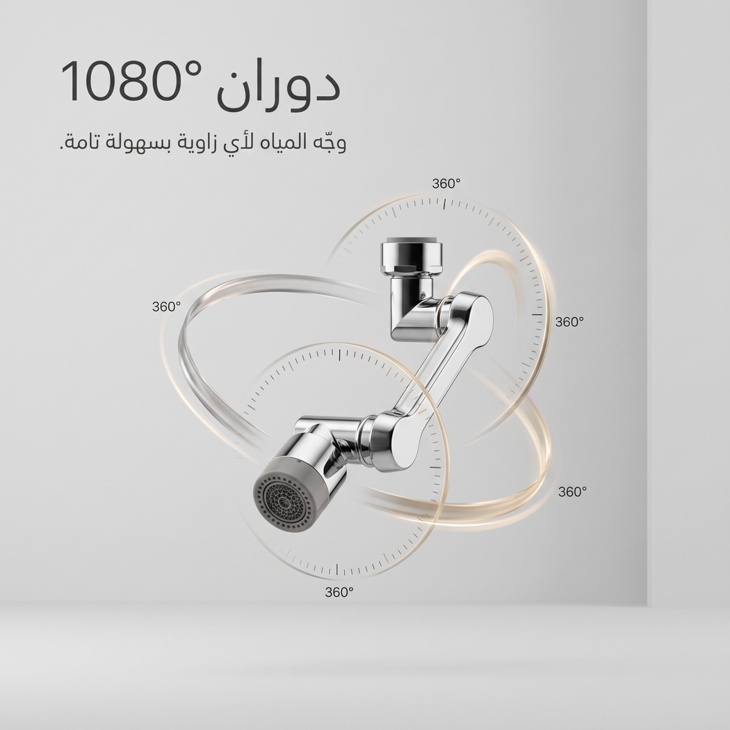وصلة الصنبور الذكيه (وصلتك لكل زاوية.. بدون سباك وبدون تعقيد)