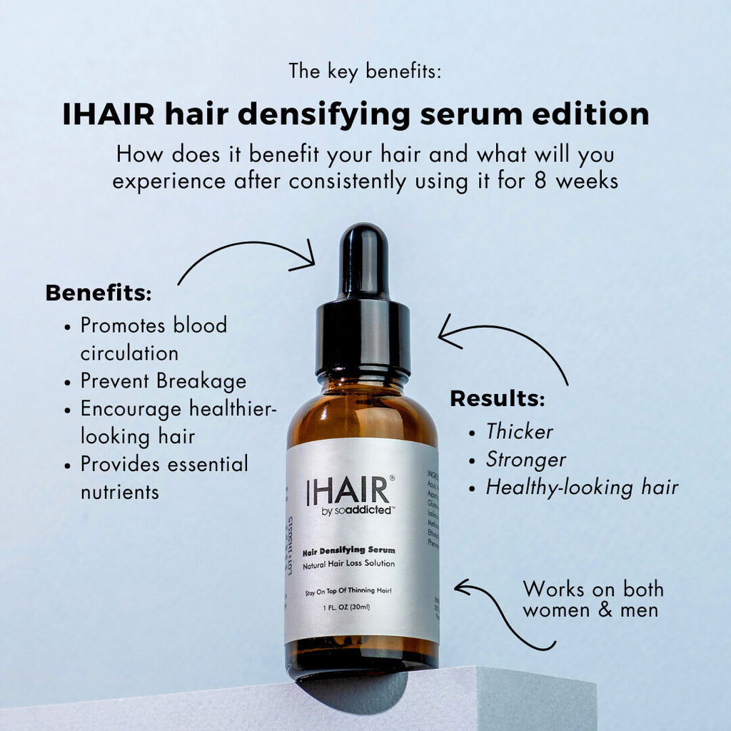Hair nourishing serum from roots, good-selling product with a sleek bottle, designed to strengthen and hydrate hair.