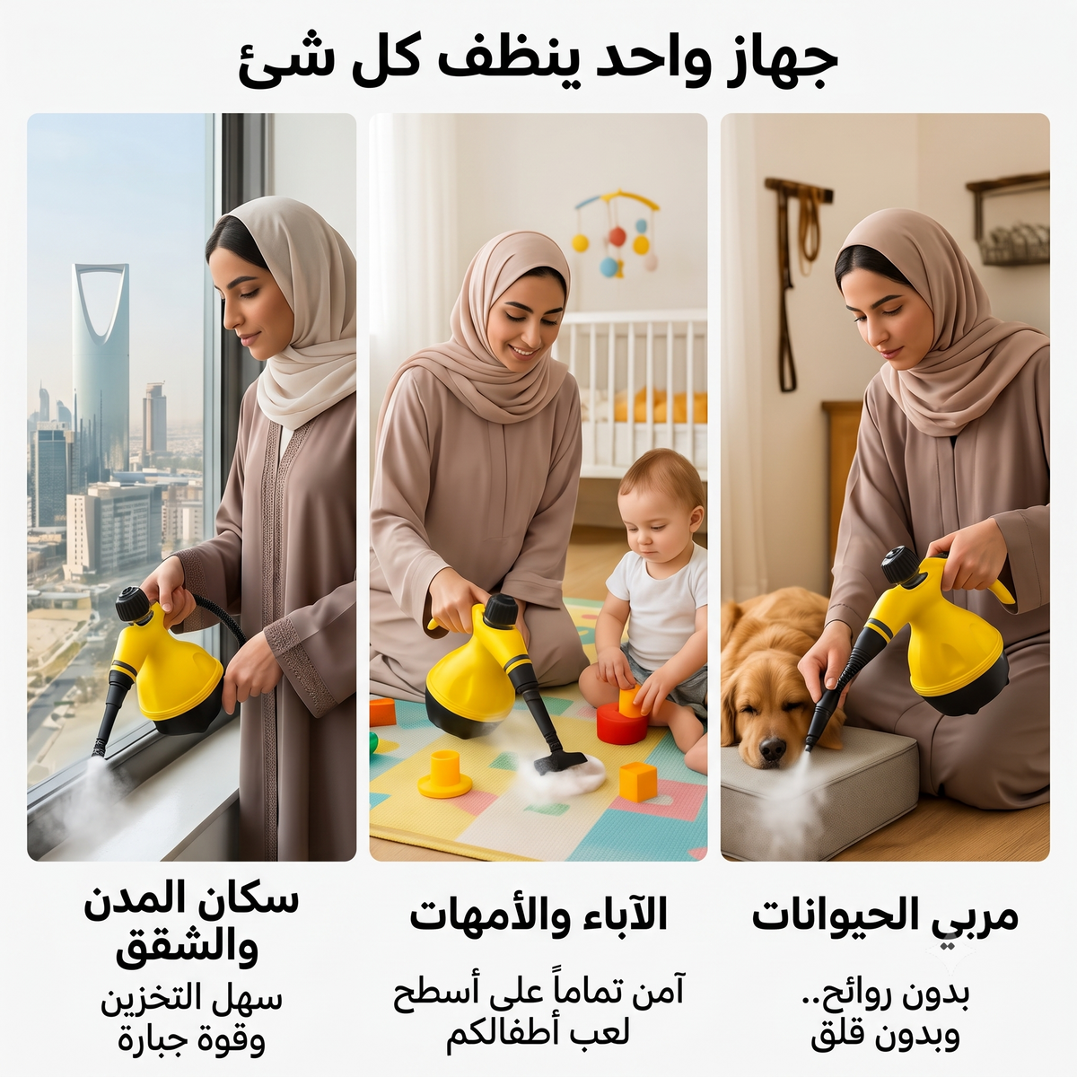 • منظف بخاري محمول بضمان عامين
