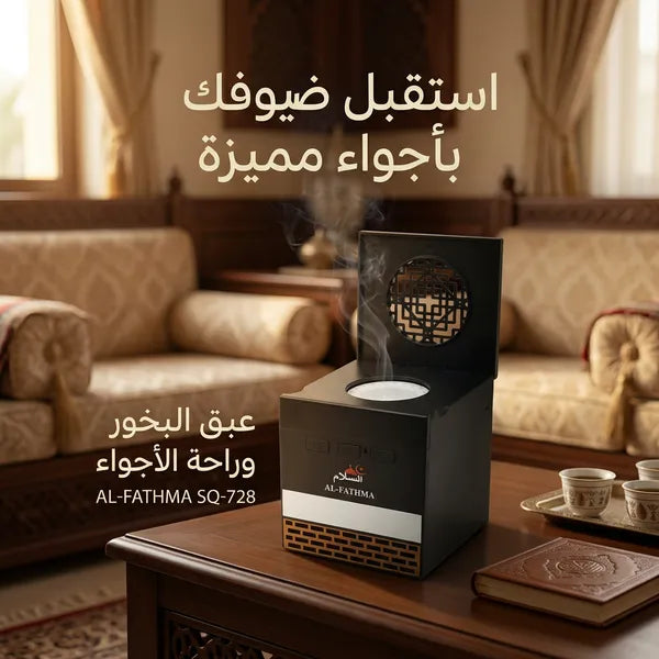مبخرة على شكل كعبة ومشغل قران كريم