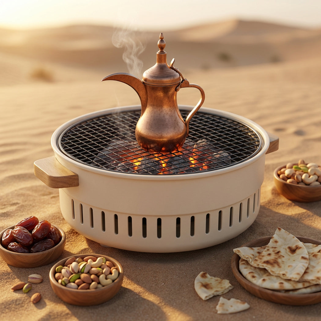 منقل فحم وشواية
